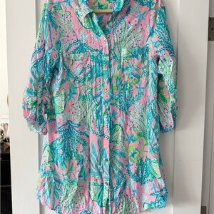 Lilly Pulitzer Vibrant Floral Blouse